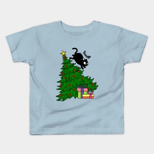 The cat throws the tree Kids T-Shirt